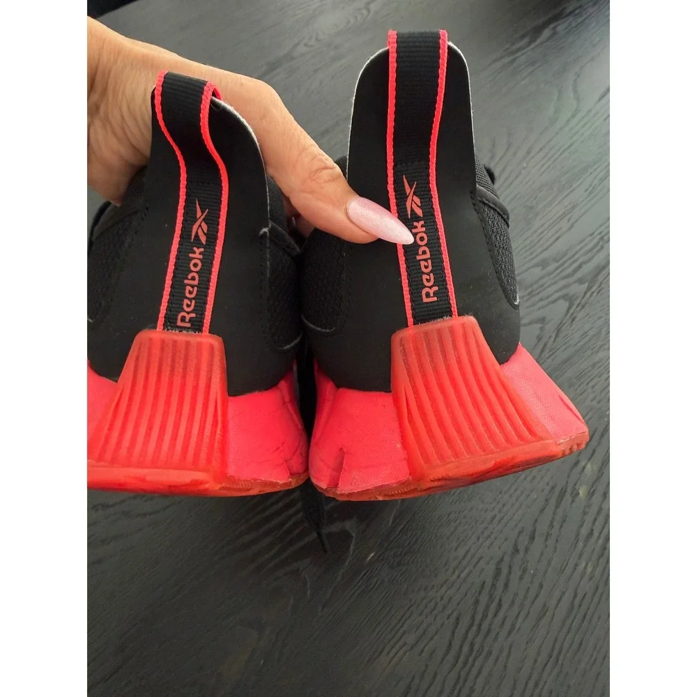 Reebok Zig Dynamica Mens Running‎ Shoes Black Neon Red Size 10